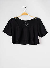 T-shirt coupe droite manches courtes noir 1 ET 1 FONT 3 femme