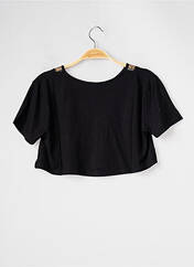 T-shirt noir 1 ET 1 FONT 3 pour femme seconde vue