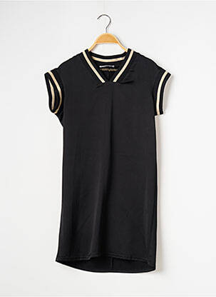 Robe courte manches courtes manches courtes noir OLYMPIQUE LYONNAIS femme