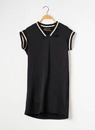 Robe courte manches courtes manches courtes noir OLYMPIQUE LYONNAIS femme