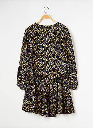 Robe courte coupe évasée manches longues beige ZARA femme