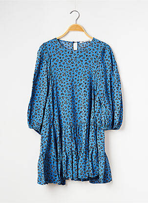 Robe courte manches 3/4 manches 3/4 bleu ZARA femme