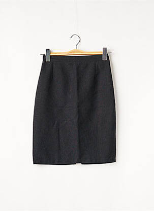 Jupe mi-longue taille normale noir SANS MARQUE femme