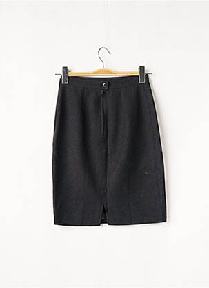 Jupe mi-longue taille normale noir SANS MARQUE femme