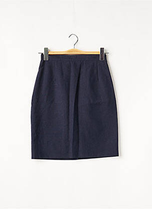 Jupe courte fermeture zippée au dos bleu SANS MARQUE femme