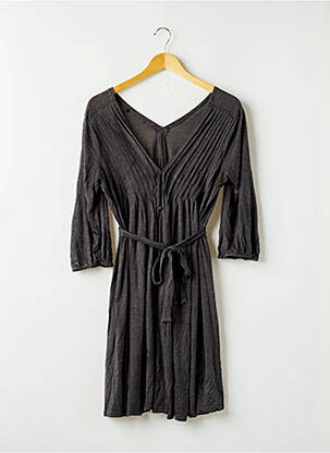 Robe courte manches 3/4 manches 3/4 gris SANS MARQUE femme