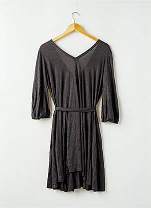 Robe courte manches 3/4 manches 3/4 gris SANS MARQUE femme