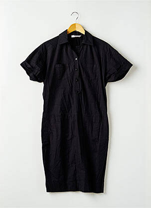 Robe mi-longue manches courtes manches courtes noir COMPTOIR DES COTONNIERS femme