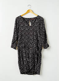 Robe mi-longue manches 3/4 manches 3/4 noir COMPTOIR DES COTONNIERS femme
