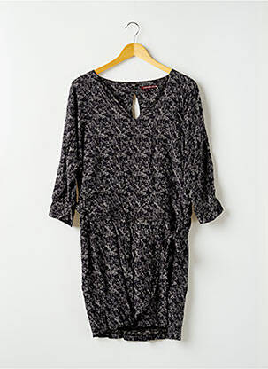 Robe mi-longue manches 3/4 manches 3/4 noir COMPTOIR DES COTONNIERS femme