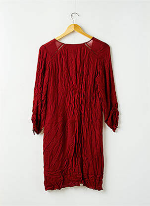 Robe mi-longue coupe fluide manches longues rouge COMPTOIR DES COTONNIERS femme