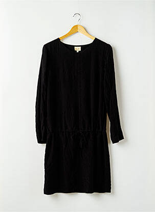 Robe mi-longue manches longues manches longues noir BEL AIR femme