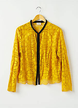 Veste casual col rond jaune BELAIR femme