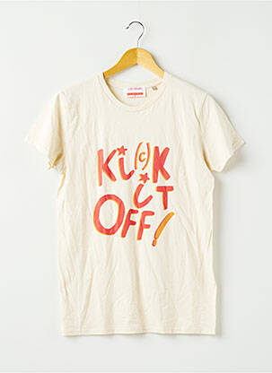 T-shirt coupe droite manches courtes beige ELISE CHALMIN X KIKOFF femme