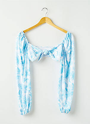 Top stretch manches longues bleu ASOS femme