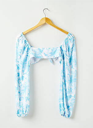 Top stretch manches longues bleu ASOS femme