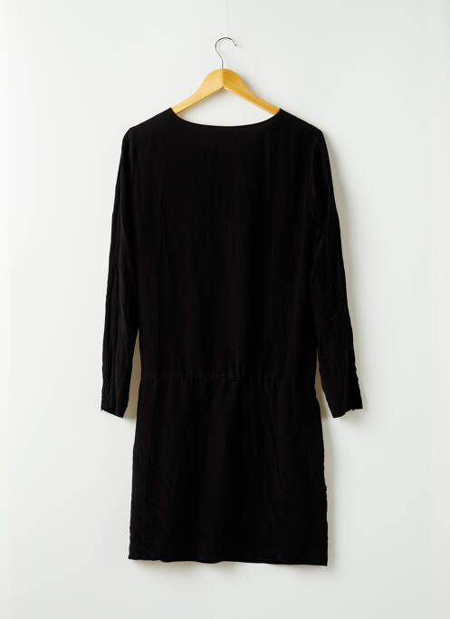 Robe mi-longue coupe fluide manches longues noir BELAIR femme
