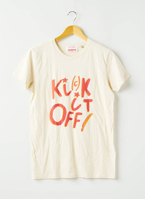 T-shirt coupe droite manches courtes beige ELISE CHALMIN X KIKOFF femme