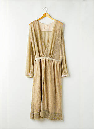 Robe longue manches longues manches longues beige LOUISE MISHA femme