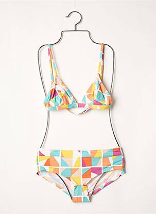 Maillot de bain 2 pièces stretch haut triangles bleu PRINCESSE TAM-TAM femme