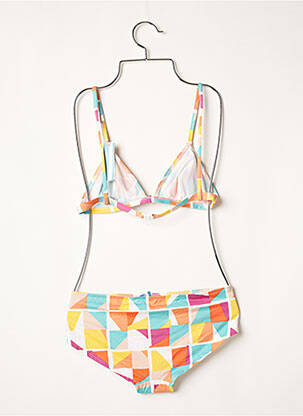 Maillot de bain 2 pièces stretch haut triangles bleu PRINCESSE TAM-TAM femme