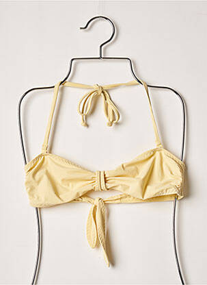 Haut de maillot de bain stretch haut bandeau jaune SANS MARQUE femme