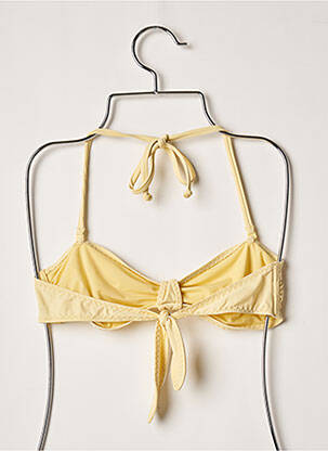 Haut de maillot de bain stretch haut bandeau jaune SANS MARQUE femme