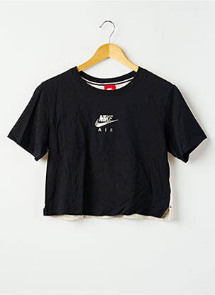 T-shirt coupe droite manches courtes noir NIKE femme