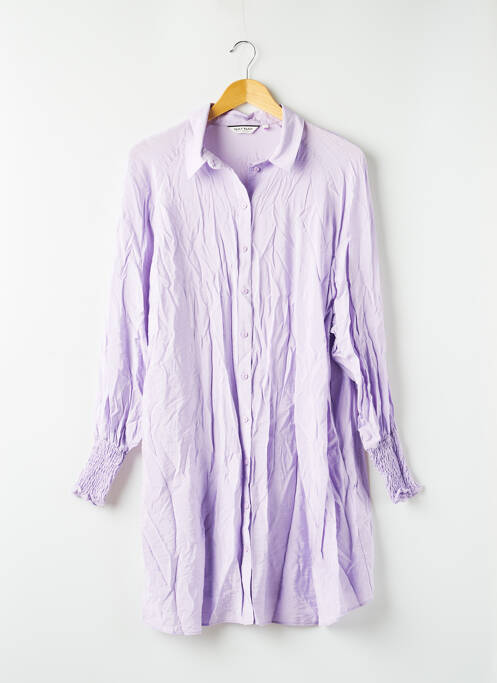 Robe courte manches longues manches longues violet NAF NAF femme