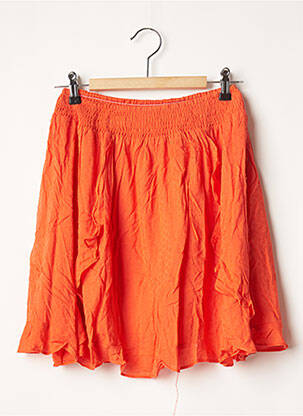 Jupe courte orange GEMO pour femme