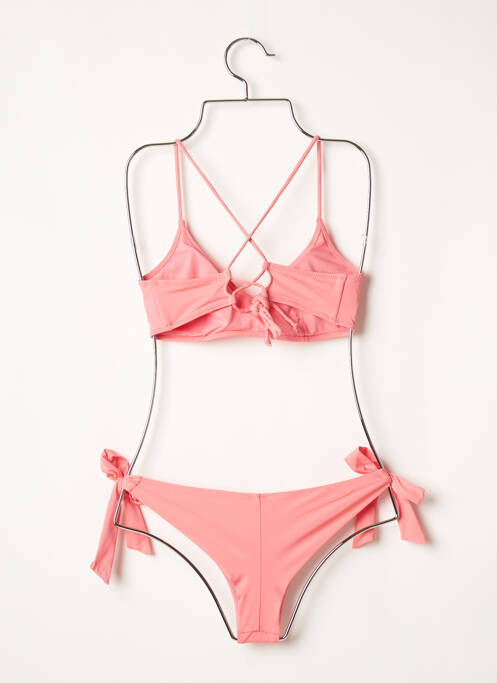 Maillot de bain 2 pièces stretch haut soutien-gorge avec mousse de rembourrage amovible rose UNDIZ femme