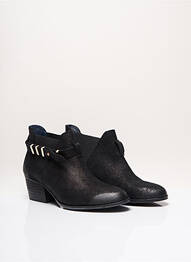 Bottines/boots tissage satiné talon plat jusqu'à 3cm noir SCHMOOVE femme