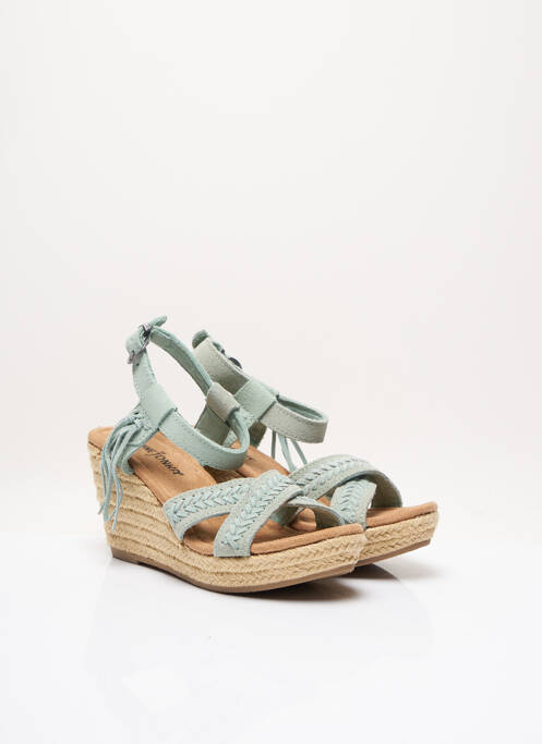Espadrilles vert MINNETONKA pour femme