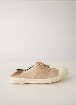 Baskets bout rond talon plat jusqu'à 3cm marron BENSIMON femme