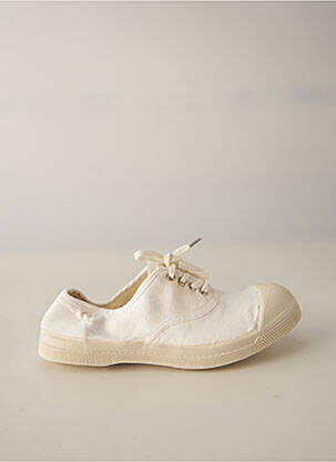 Baskets fermeture lacets bout rond blanc BENSIMON fille
