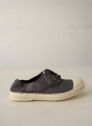 Baskets bout rond talon plat jusqu'à 3cm gris BENSIMON femme