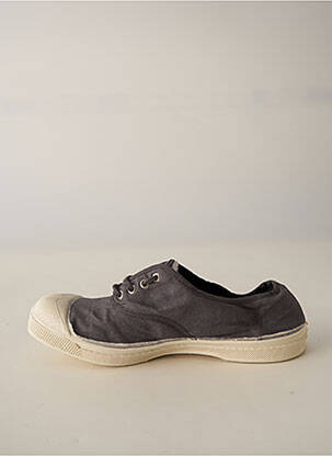 Baskets bout rond talon plat jusqu'à 3cm gris BENSIMON femme