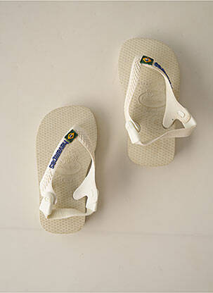 Tongs bout rond blanc HAVAIANAS enfant