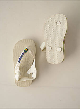 Tongs bout rond blanc HAVAIANAS enfant