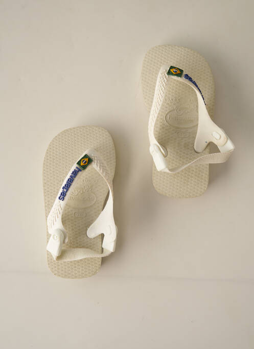 Tongs bout rond blanc HAVAIANAS enfant
