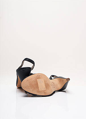 Sandales/nu pieds tissage satiné talon de 7 à 9cm noir ASH femme
