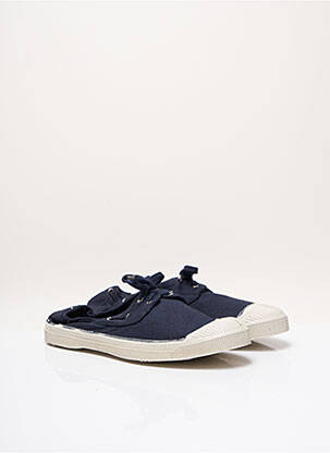 Baskets bout rond talon plat jusqu'à 3cm bleu BENSIMON femme