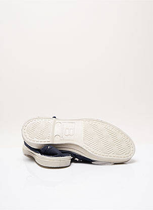 Baskets bout rond talon plat jusqu'à 3cm bleu BENSIMON femme