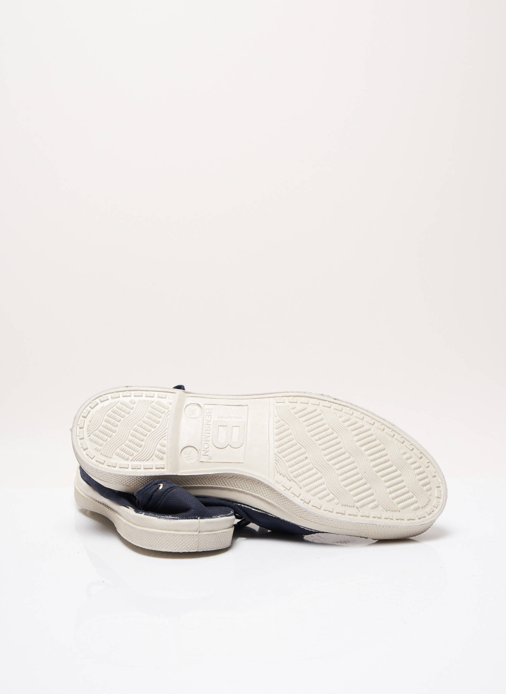 Baskets bout rond talon plat jusqu'à 3cm bleu BENSIMON femme