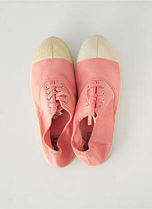 Baskets bout rond talon plat jusqu'à 3cm rose BENSIMON femme