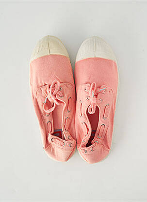 Baskets bout rond talon plat jusqu'à 3cm rose BENSIMON femme