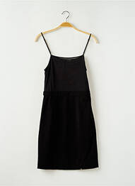 Robe mi-longue tissage crêpe sans manche noir MOLLY BRACKEN femme