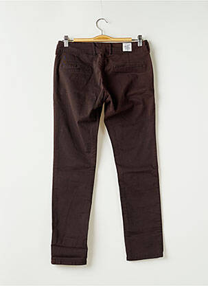 Pantalon chino fermeture zippée sous rabat boutonné taille normale marron DN.SIXTY SEVEN femme