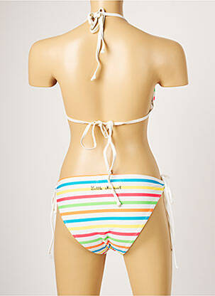 Maillot de bain 2 pièces stretch haut triangles beige LITTLE MARCEL femme