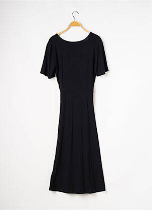 Robe mi-longue manches courtes manches courtes noir LES LUNES femme